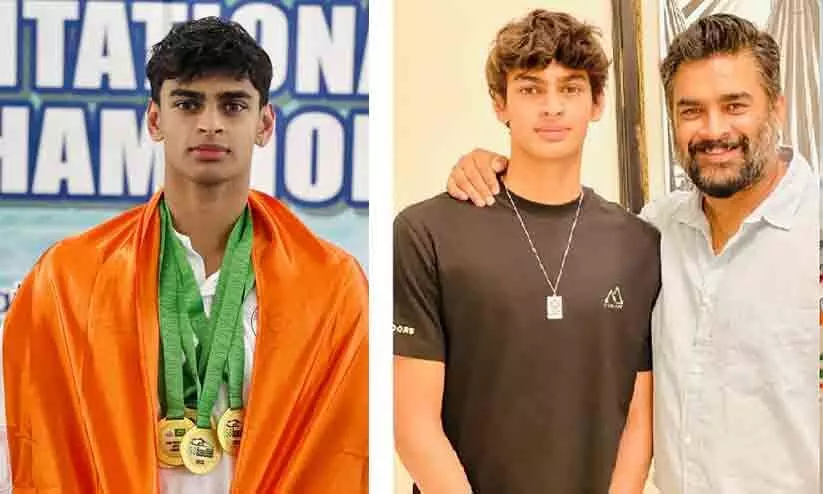 ഇന്ത്യക്കായി വേദാന്ത് നേടിയത് അഞ്ച് സ്വര്ണം, മകനിൽ അഭിമാനം; സന്തോഷം പങ്കുവെച്ച് മാധവൻ ഇന്ത്യക്കായി വേദാന്ത് നേടിയത് അഞ്ച് സ്വര്ണം, മകനിൽ അഭിമാനം; സന്തോഷം പങ്കുവെച്ച് മാധവൻ