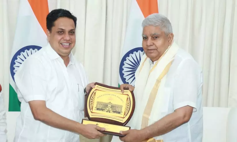 സ്പീക്കർ എ.എൻ ഷംസീർ ഉപരാഷ്ട്രപതിയുമായി കൂടിക്കാഴ്ച നടത്തി സ്പീക്കർ എ.എൻ ഷംസീർ ഉപരാഷ്ട്രപതിയുമായി കൂടിക്കാഴ്ച നടത്തി