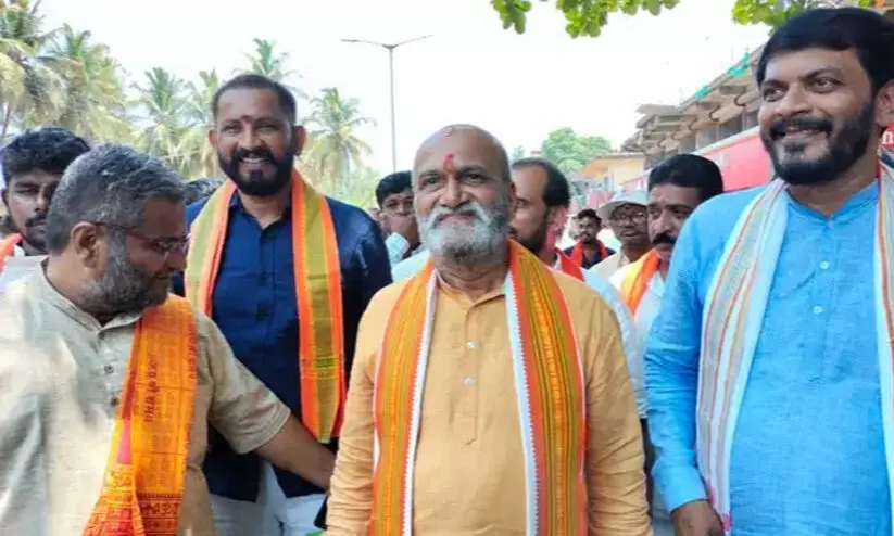 BJP did not issue ticket Sri Rama Sena leader Pramod Muthaliq gave independent ticket in Karkala