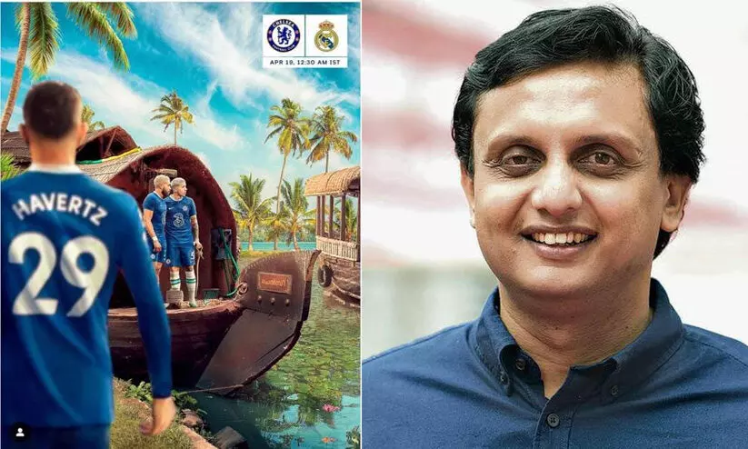 Kerala on the Instagram page of Chelsea, a leading English football club Kerala on the Instagram page of Chelsea, a leading English football club