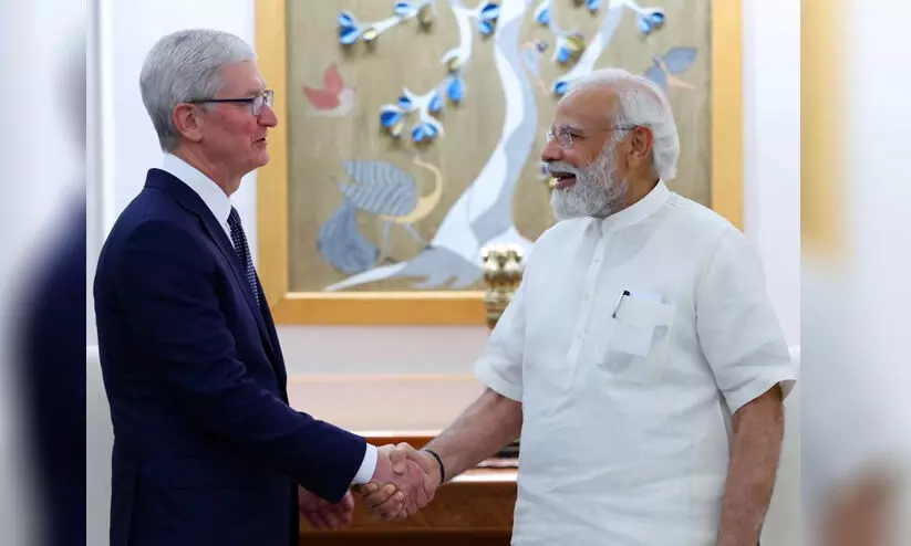 രാജ്യത്തുടനീളം നിക്ഷേപം നടത്താൻ പ്രതിജ്ഞാബദ്ധമാണ്; മോദിയെ കണ്ട് ആപ്പിൾ സി.ഇ.ഒ ടിം കുക്ക്