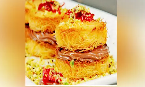 Traditional Arabian Chocolate Kunafa
