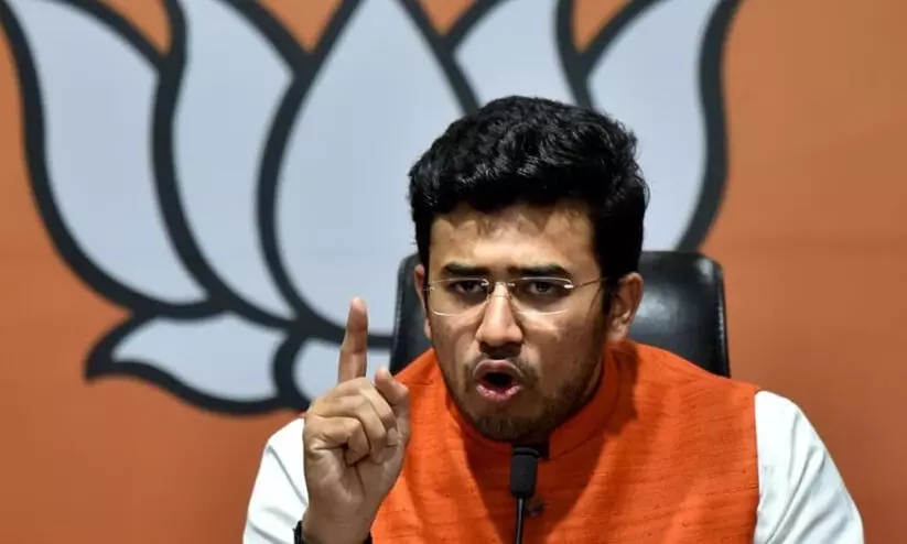 കർണാടകയിൽ ബി.ജെ.പി താരപ്രചാരകരുടെ പട്ടികയിൽ തേജസ്വി സൂര്യ ഇല്ല; പരിഹാസവുമായി കോൺഗ്രസ് കർണാടകയിൽ ബി.ജെ.പി താരപ്രചാരകരുടെ പട്ടികയിൽ തേജസ്വി സൂര്യ ഇല്ല; പരിഹാസവുമായി കോൺഗ്രസ്