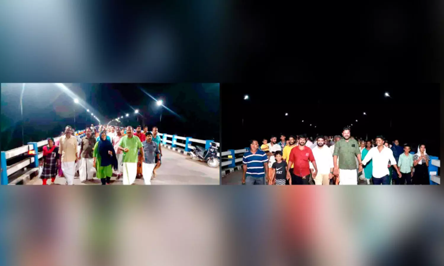 പ്ര​കാ​ശ​പൂ​രി​ത​മാ​യി പൂവത്തും​ക​ട​വ് പാ​ലം; ഉ​ദ്ഘാ​ട​നം അ​ക്ക​രെയിക്കരെ