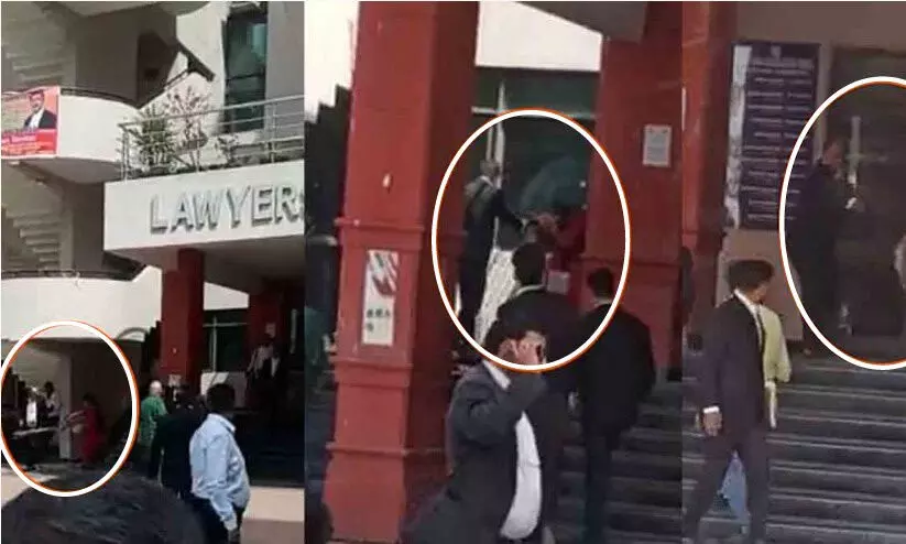 On Camera, Delhi Man Chases, Fires At Woman He Sued On Court Premises On Camera, Delhi Man Chases, Fires At Woman He Sued On Court Premises