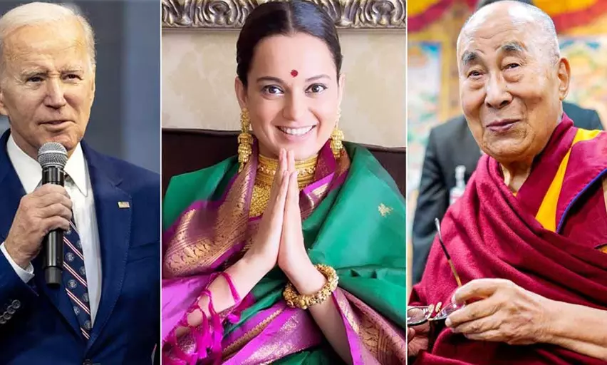 Kangana Ranaut Lands In Trouble Over Making ‘Joe Biden-Dalai Lama’ Joke As Some Buddhists Protest Outside Her Office Kangana Ranaut Lands In Trouble Over Making ‘Joe Biden-Dalai Lama’ Joke As Some Buddhists Protest Outside Her Office