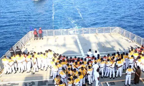 നാവിക എൻ.സി.സി കേഡറ്റുകളുടെ ജല സാഹസിക യാത്ര