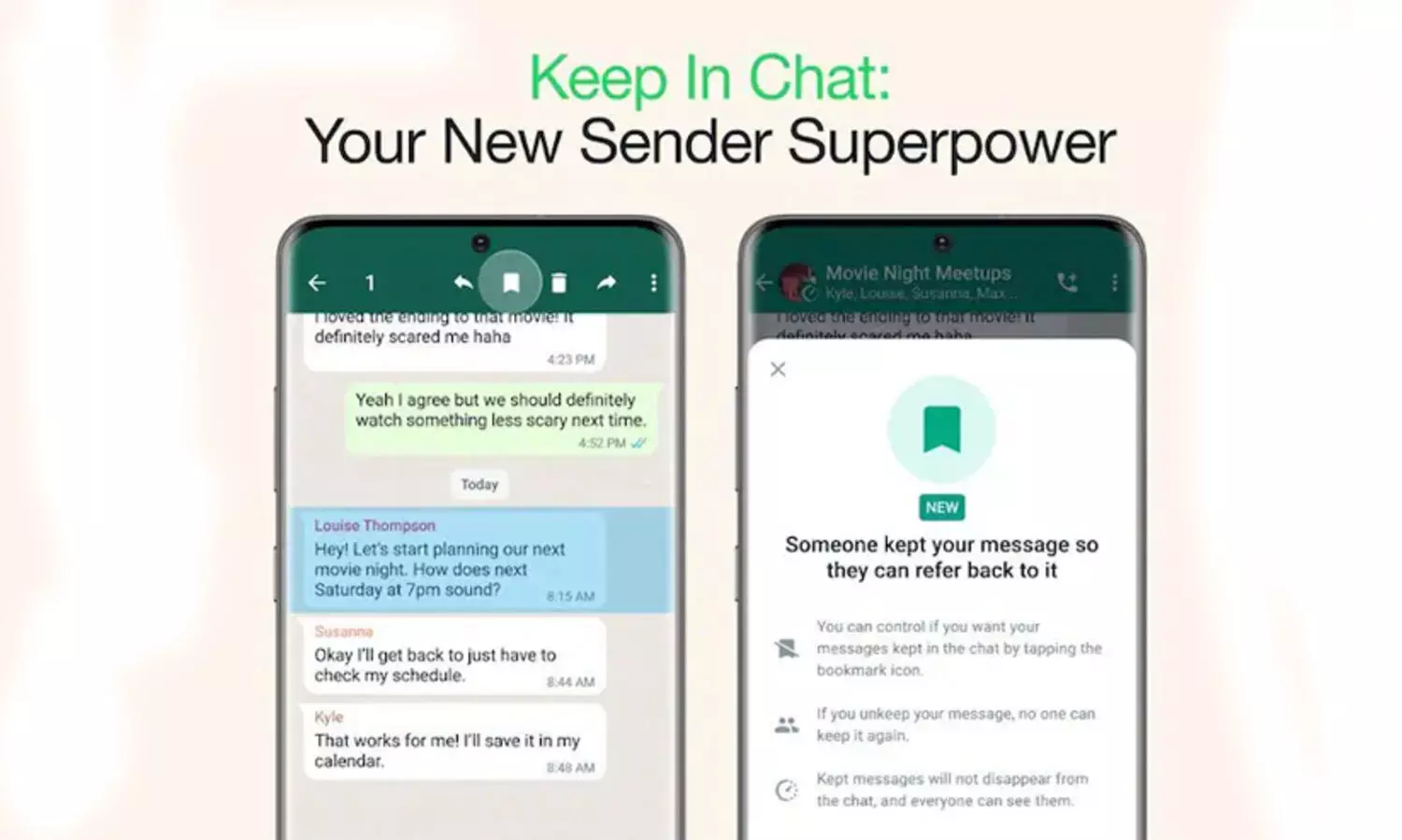 വാട്സ്ആപ്പിലെ പുതിയ ‘കീപ് ഇൻ ചാറ്റ്’ ഫീച്ചറിനെ കുറിച്ച് അറിയാം..!