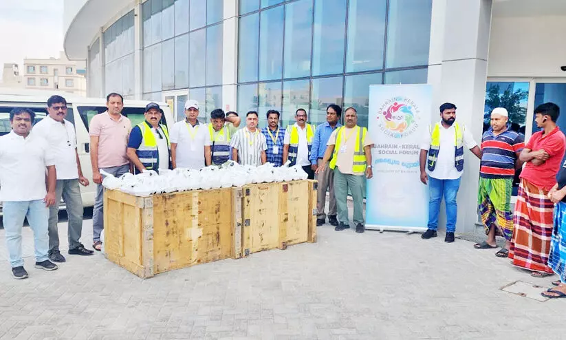 തൊഴിലാളികൾക്ക് ബി.കെ.എസ്.എഫ് ഭക്ഷണം വിതരണം ചെയ്തു