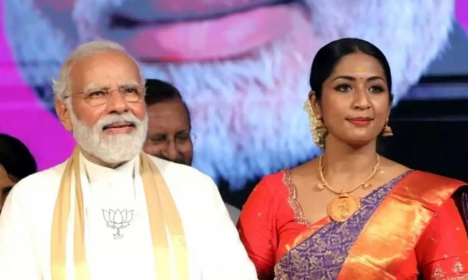 Sharing stage with Narendra Modi Actress Navya Nair responds