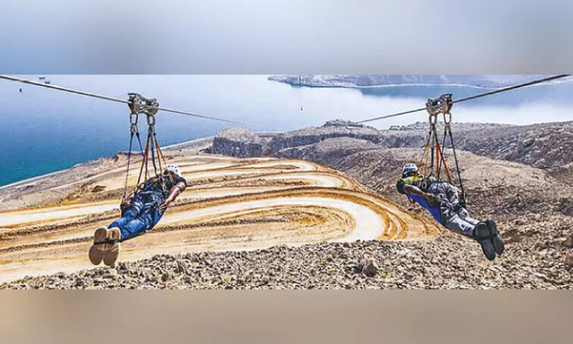 മുസന്ദം സിപ്ലൈൻ ഇന്ന് നാടിന് സമർപ്പിക്കും മുസന്ദം സിപ്ലൈൻ ഇന്ന് നാടിന് സമർപ്പിക്കും