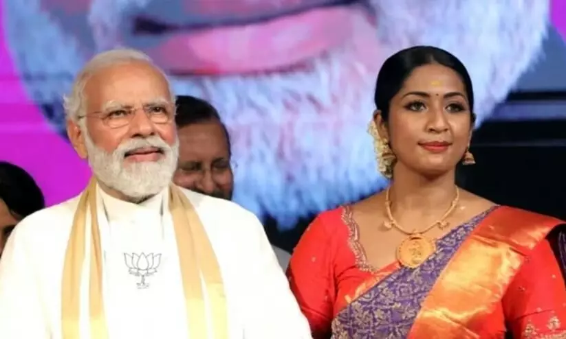 Sharing stage with Narendra Modi Actress Navya Nair responds