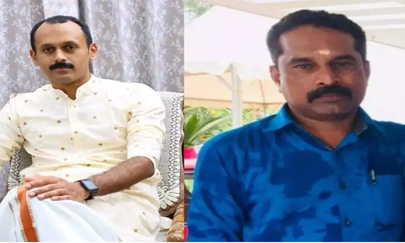 എസ്.ഐ ജിമ്മി ജോസും മനോഹരൻ എസ്.ഐ ജിമ്മി ജോസും മനോഹരൻ