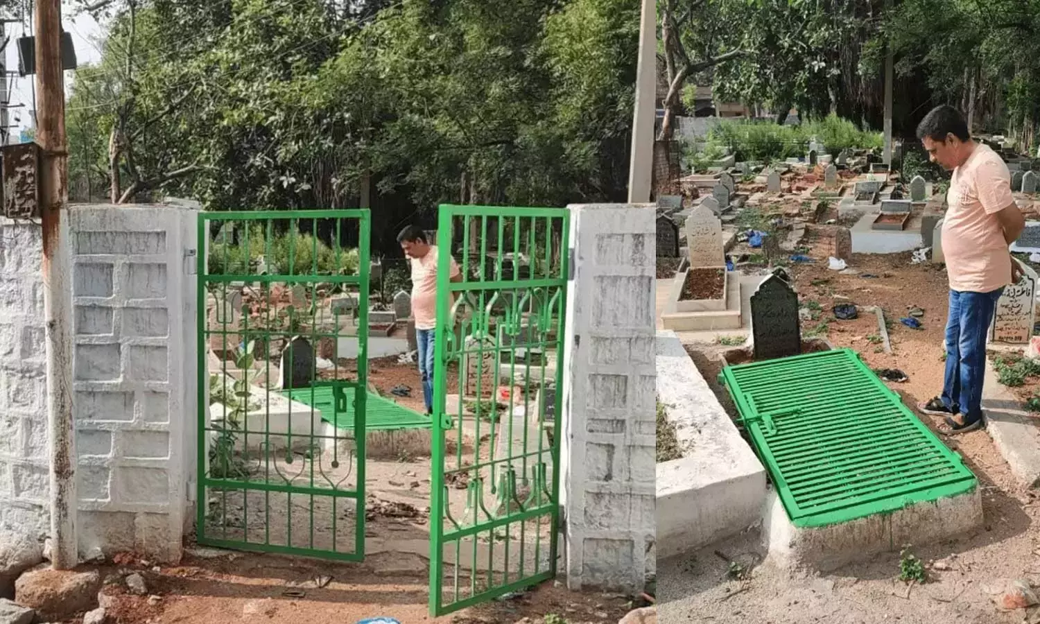 ശവഭോഗം ഭയന്ന് പാകിസ്താനില്‍ പെൺമക്കളുടെ ഖബര്‍ ഗ്രില്ലിട്ടുപൂട്ടുന്നോ? ഹൈദരാബാദിലെ ചിത്രം പങ്കുവച്ച് ദേശീയമാധ്യമങ്ങളുടെ വ്യാജവാര്‍ത്ത -FACT CHECK