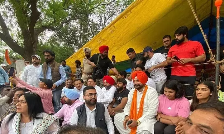 Sidhu after meeting wrestlers