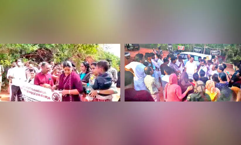 മണ്ണെടുപ്പ് തടയണം പുലപ്രക്കുന്നിലേക്ക് ബഹുജന മാർച്ച് മണ്ണെടുപ്പ് തടയണം പുലപ്രക്കുന്നിലേക്ക് ബഹുജന മാർച്ച്