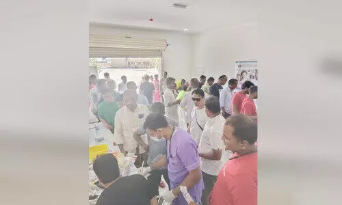 ലേ​ബ​ർ ക്യാ​മ്പി​ൽ മെ​ഗാ മെ​ഡി​ക്ക​ൽ ക്യാ​മ്പ്