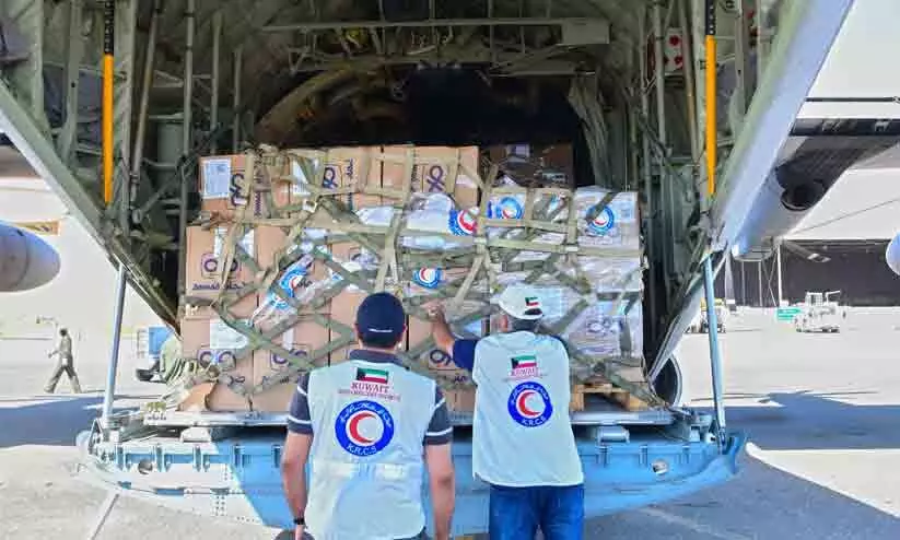 സു​ഡാ​ന് സ​ഹാ​യ​വു​മാ​യി കു​വൈ​ത്ത് വി​മാ​നം പു​റ​പ്പെ​ട്ടു