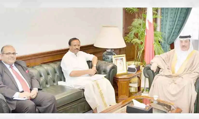 കേന്ദ്രമന്ത്രി വി. മുരളീധരനെ സ്വീകരിച്ചു