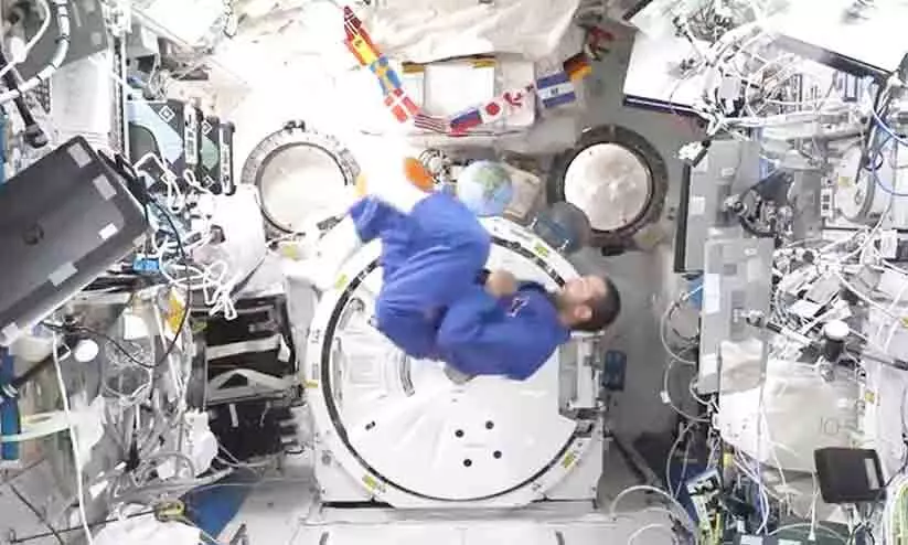 ബഹിരാകാശത്ത് ജിയു ജിത്സു പരിശീലിച്ച് നിയാദി ബഹിരാകാശത്ത് ജിയു ജിത്സു പരിശീലിച്ച് നിയാദി