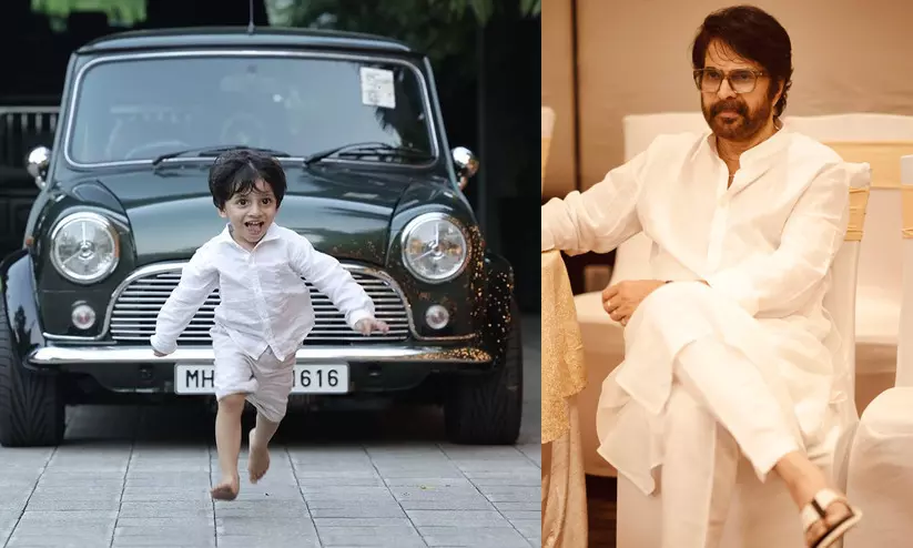 soubin shahir Shares mammootty cliked Son orhans photo