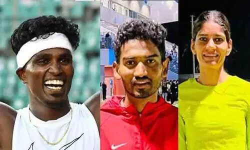 ട്രി​പ്പ്ളി​ൽ പ്ര​വീ​ണി​നും 5000 മീ​റ്റ​റി​ൽ സാ​ബ് ലേ​ക്കും പ​രു​ളി​നും റെ​ക്കോ​ഡ്