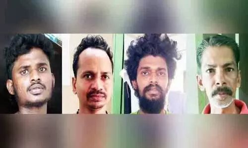 യുവാവിനെ മ​ർ​ദി​ച്ച് ഭീഷണിപ്പെടുത്തി പണം തട്ടിയവർ പിടിയിൽ