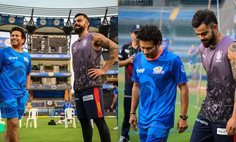 ‘59679 റൺസ്, 175 സെഞ്ച്വറികൾ, ഒരു ഐ.പി.എൽ ട്രോഫി’; ഇതിഹാസങ്ങൾ കണ്ടുമുട്ടിയപ്പോൾ...! ‘59679 റൺസ്, 175 സെഞ്ച്വറികൾ, ഒരു ഐ.പി.എൽ ട്രോഫി’; ഇതിഹാസങ്ങൾ കണ്ടുമുട്ടിയപ്പോൾ...!