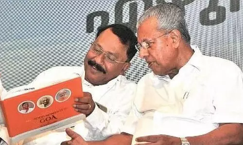 പരസ്പരം പുകഴ്ത്തി പിണറായിയും ശ്രീ​ധ​ര​ന്‍പി​ള്ളയും: ‘ശ്രീ​ധ​ര​ന്‍പി​ള്ള​യെ​ ഏ​തെ​ങ്കി​ലും ഒ​രു ക​ള്ളി​യി​ലേ​ക്ക് മാ​ത്രം ചു​രു​ക്കാ​നാ​കി​ല്ല’