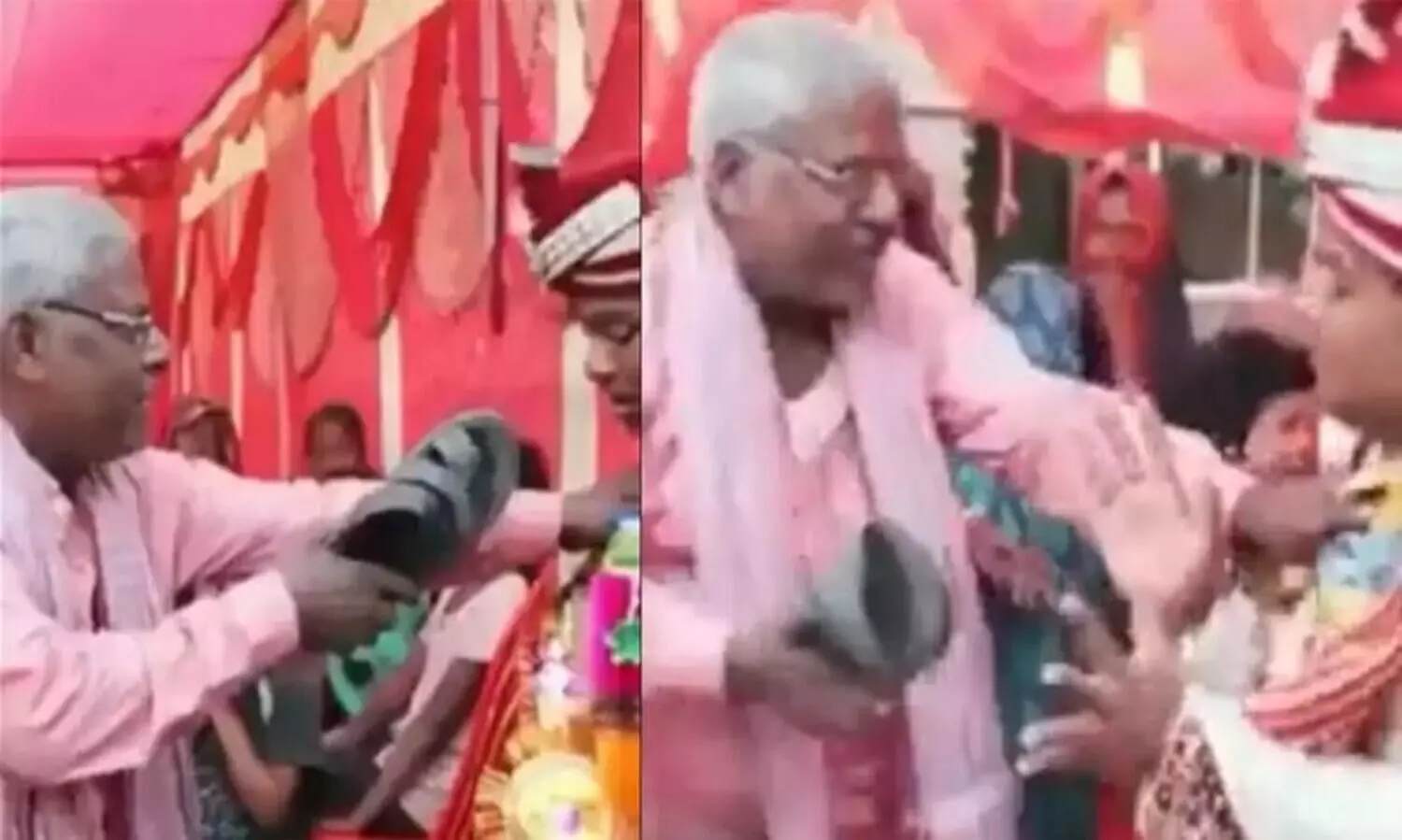 Groom hit with slippers by father for demanding bike in dowry video goes viral