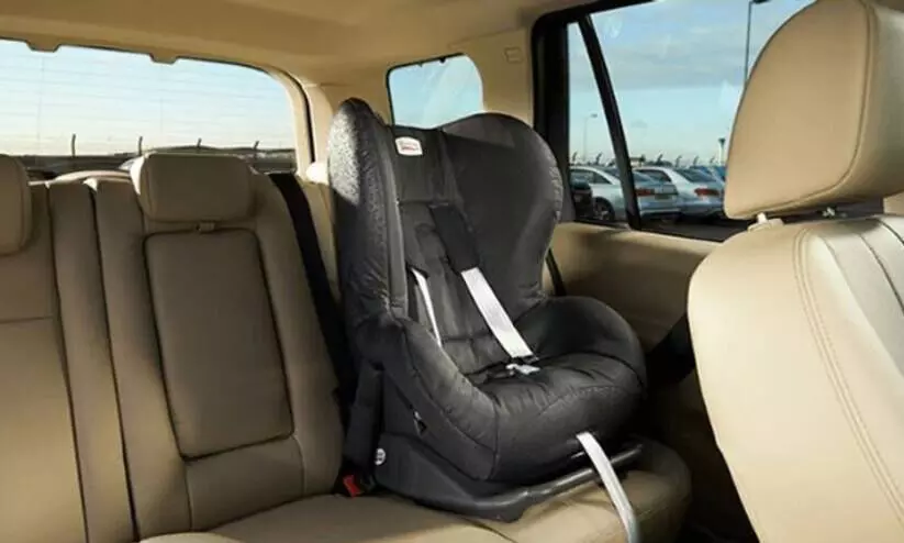 Children must be placed in the back seat