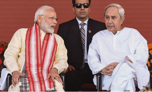 Naveen Patnaik with PM modi