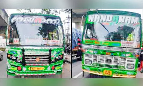 പോർവിളിച്ച്​  സ്വകാര്യ ബസുകൾ; ആറുപേർക്കെതിരെ കേസ്