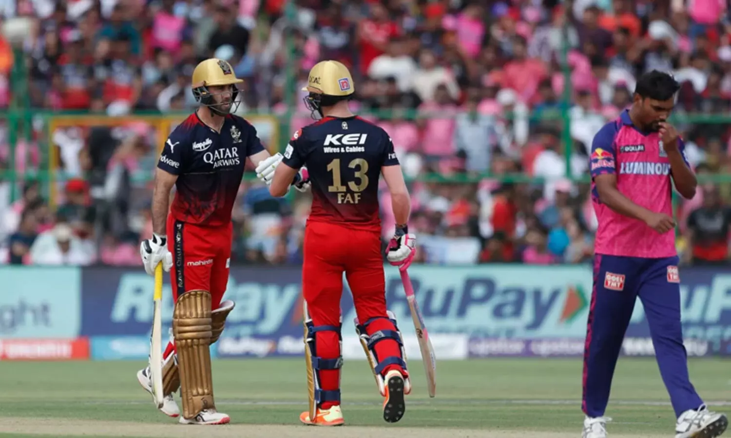 ഡുപ്ലെസിസിനും മാക്സ് വെല്ലിനും അർധ സെഞ്ച്വറി; ബാംഗ്ലൂരിനെതിരെ രാജസ്ഥാന് 172 റൺസ് വിജയലക്ഷ്യം