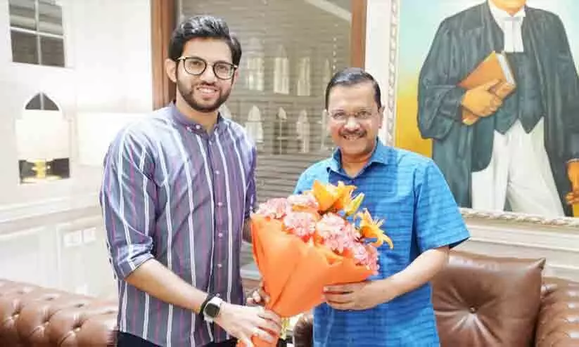Aaditya Thackeray meets Arvind Kejriwal Aaditya Thackeray meets Arvind Kejriwal