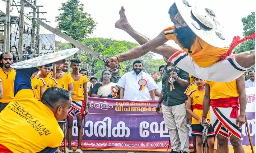 കാഴ്ച വിരുന്നൊരുക്കി ഘോഷയാത്ര കാഴ്ച വിരുന്നൊരുക്കി ഘോഷയാത്ര