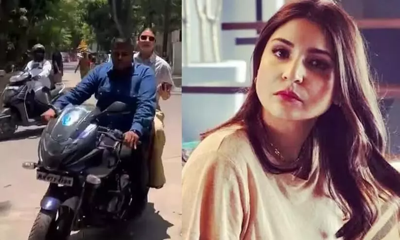 Anushka Sharmas bodyguard fined Rs 10,500 for riding bike without helmet Anushka Sharmas bodyguard fined Rs 10,500 for riding bike without helmet