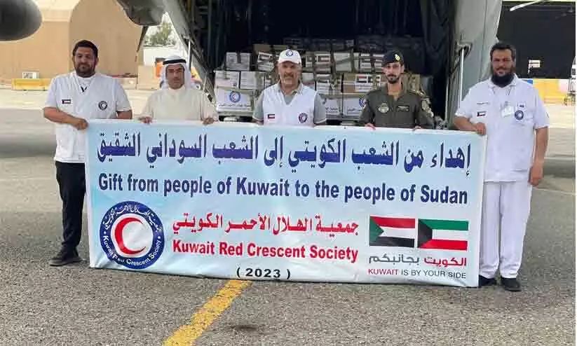 സു​ഡാ​ന് സ​ഹാ​യം തു​ട​രു​ന്നു; ഒ​മ്പ​താ​മ​ത്തെ വി​മാ​നം അ​യ​ച്ചു