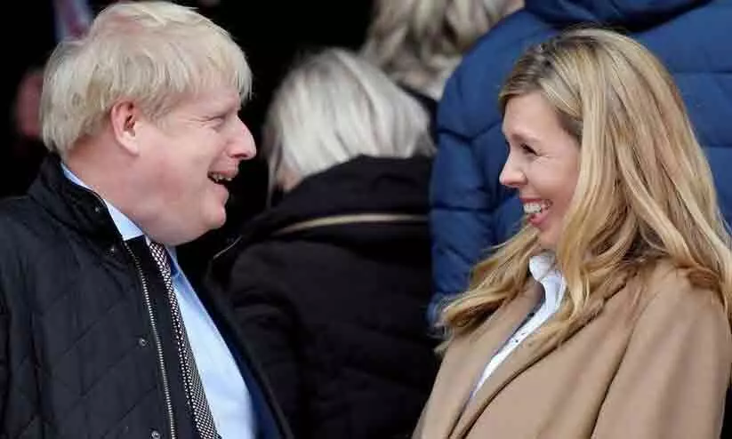 Boris Johnson with wife Carrie Johnson