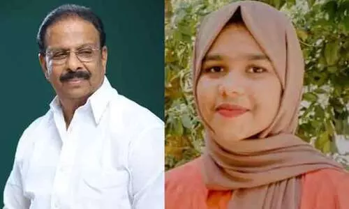 കൊല്ലപ്പെട്ട പ്രവർത്തകൻ നൗഷാദി​െൻറ മകളുടെ എസ്.എസ്.എൽ.സി എപ്ലസ് വിജയത്തിൽ സന്തോഷം പങ്കുവെച്ച് കെ. സുധാകരൻ