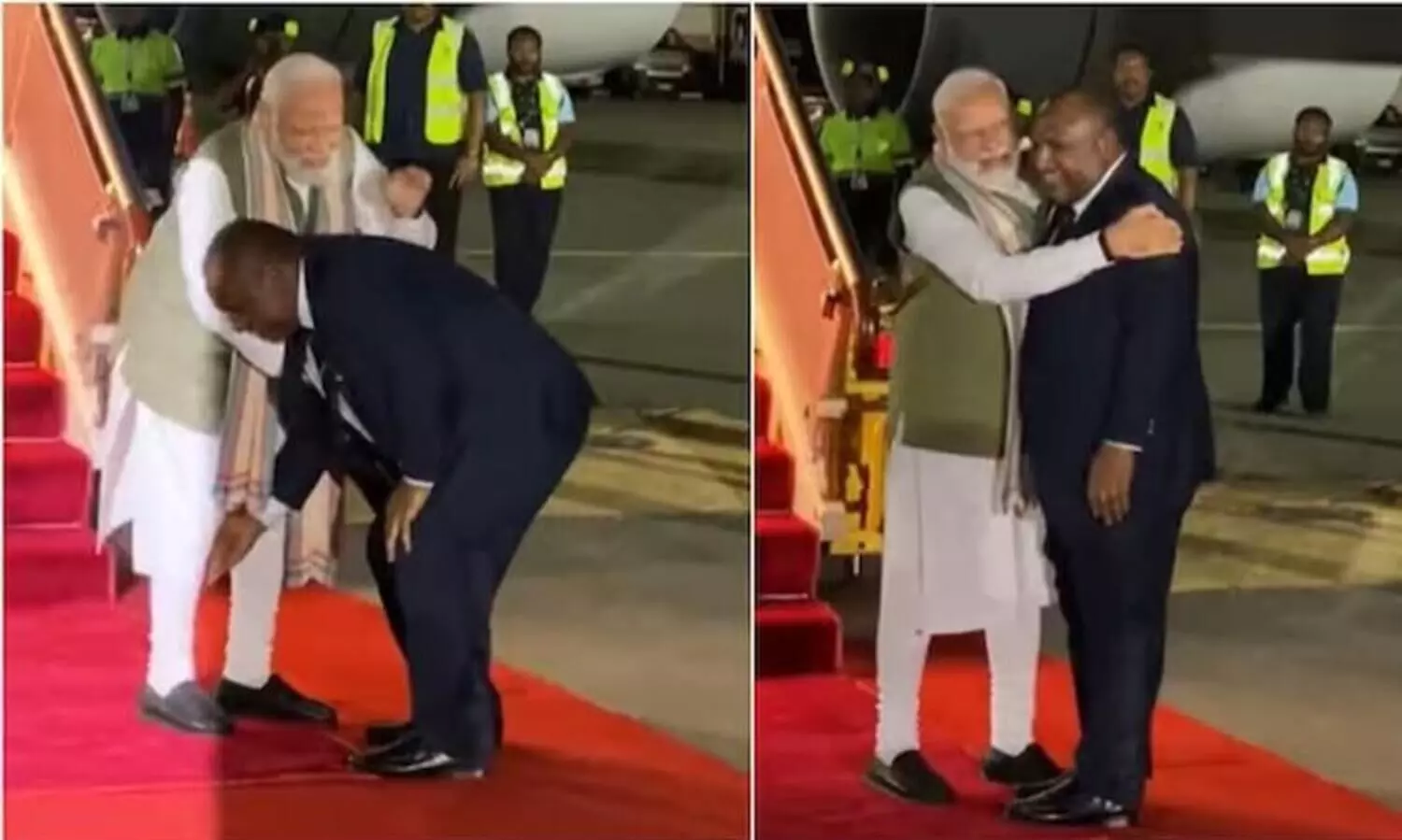 Prime Minister of Papua New Guinea seeks blessings of Prime Minister Narendra Modi