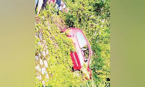 നി​യ​ന്ത്ര​ണം​വി​ട്ട കാ​ര്‍ താ​ഴ്ച​യി​ലേ​ക്ക് മ​റി​ഞ്ഞ് ഒ​രാ​ള്‍ക്ക് പ​രി​ക്ക്