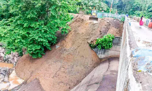 പെരുന്തേനരുവി ഡാമില്‍ അടിഞ്ഞ മണലും ചളിയും പമ്പാനദിക്കരയിൽ തന്നെ