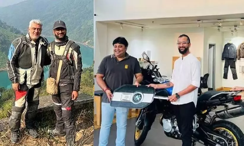 Actor Ajith gifts BMW F850 GS his co rider Sugat Satpathy