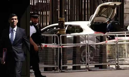 ഋഷി സുനക്കിന്റെ വസതിയുടെ സമീപം കാർ ഇടിച്ചുകയറി