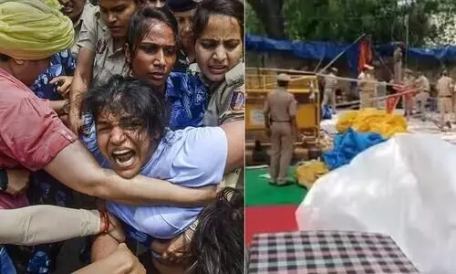 ഗുസ്തി താരങ്ങളുടെ ടെന്റുകൾ പൊളിച്ചുനീക്കി പൊലീസ്; തലസ്ഥാനം സംഘർഷഭരിതം