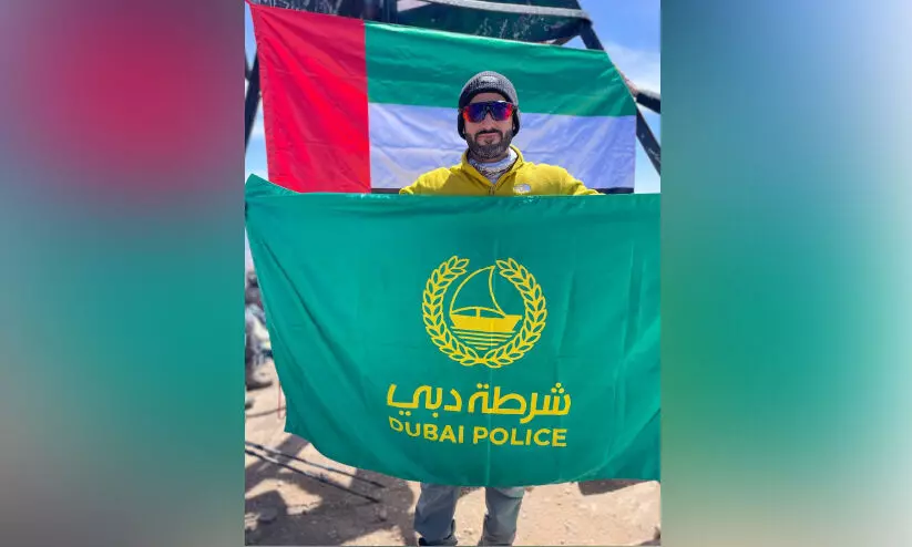 പർവതാരോഹണത്തിൽ ചരിത്രംകുറിച്ച്​​ ദുബൈ ​പൊലീസ്​ ഉദ്യോഗസ്ഥൻ