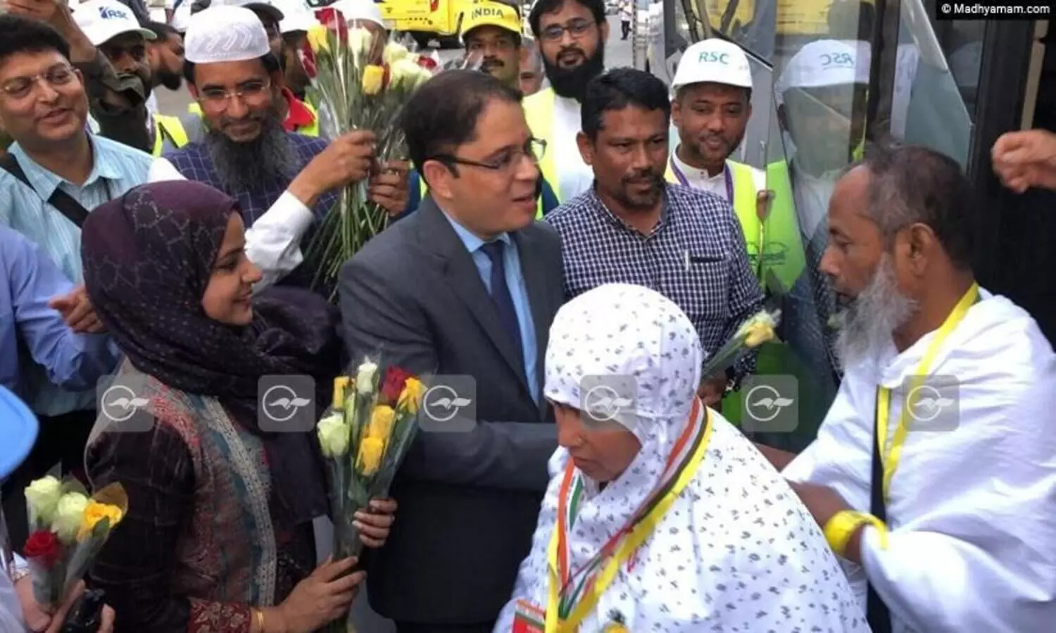 മക്കയിലെത്തിയ ആദ്യ ഇന്ത്യൻ ഹജ്ജ് സംഘത്തിന് ഉജ്ജ്വല സ്വീകരണം