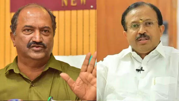 ബജറ്റ് രേഖകളും കണക്കും തയാറാക്കുന്നത് ബി.ജെ.പി ഓഫീസിൽ നിന്നാണോ ?; വി.മുരളീധരനെതിരെ ബാലഗോപാൽ ബജറ്റ് രേഖകളും കണക്കും തയാറാക്കുന്നത് ബി.ജെ.പി ഓഫീസിൽ നിന്നാണോ ?; വി.മുരളീധരനെതിരെ ബാലഗോപാൽ