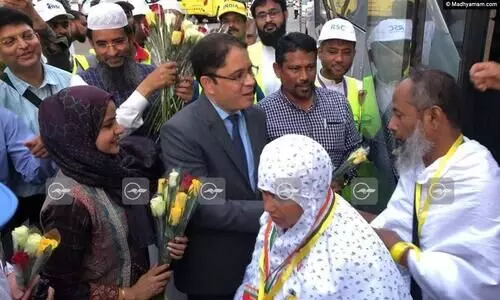 മക്കയിലെത്തിയ ആദ്യ ഇന്ത്യൻ ഹജ്ജ് സംഘത്തിന് ഉജ്ജ്വല സ്വീകരണം